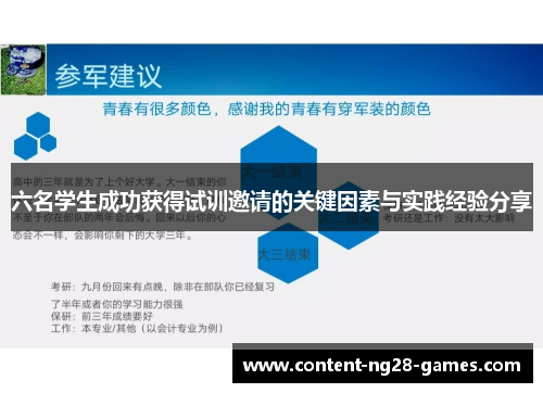 六名学生成功获得试训邀请的关键因素与实践经验分享