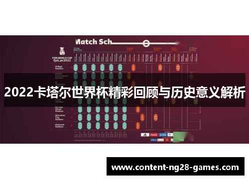 2022卡塔尔世界杯精彩回顾与历史意义解析