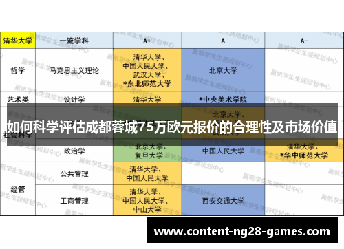 如何科学评估成都蓉城75万欧元报价的合理性及市场价值